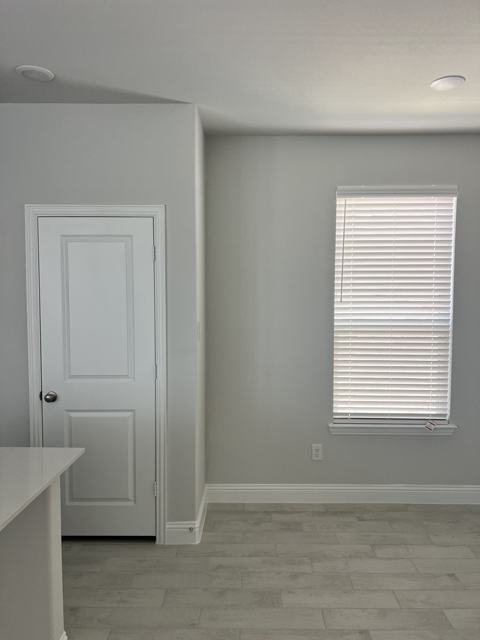 Blinds on a kitchen window